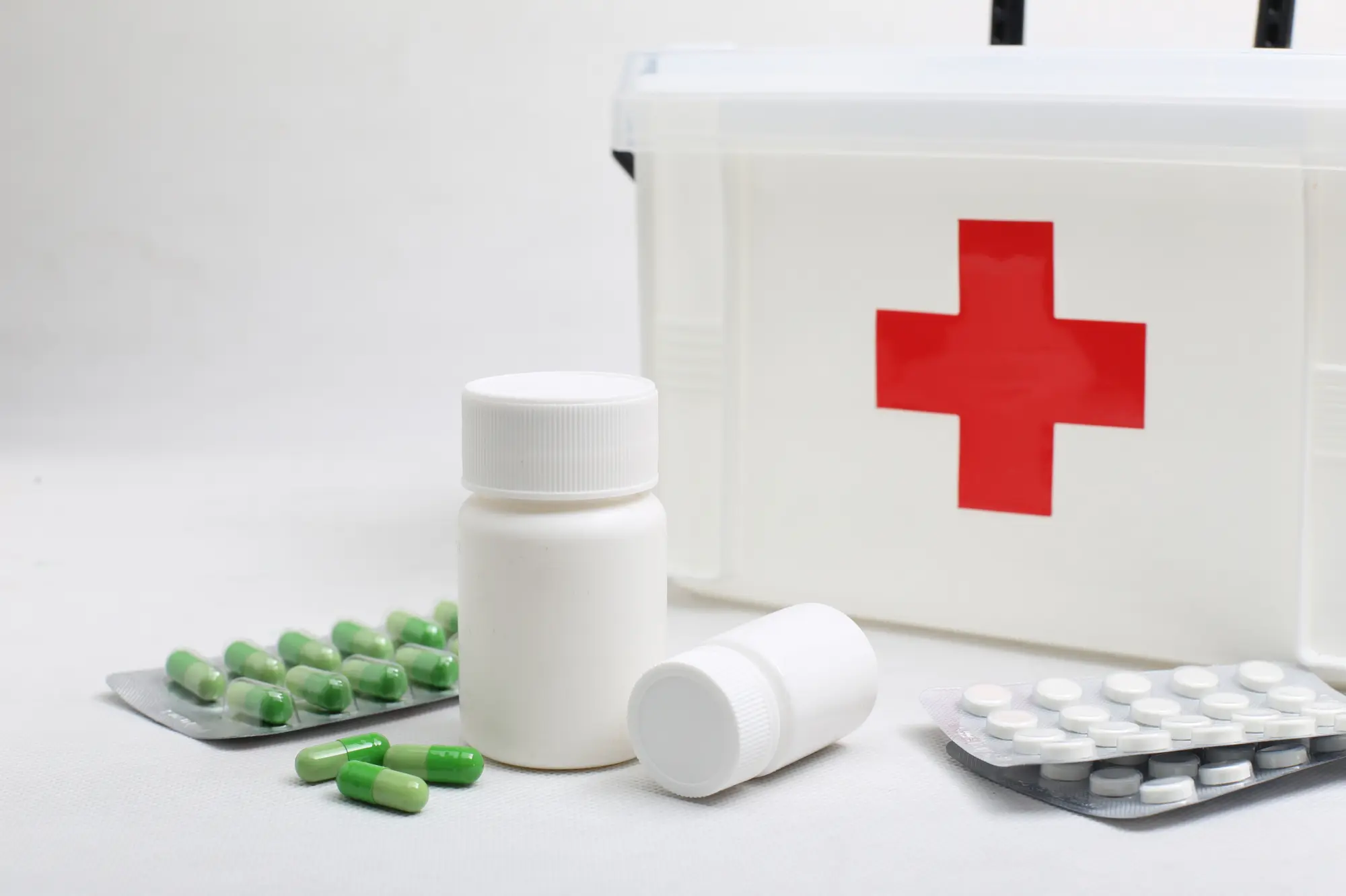 Medicine bottles home medical kit 1