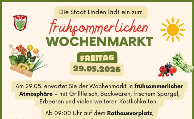 Frühsommerlicher Wochenmarkt